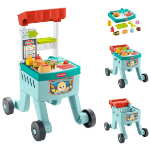 4in1 Fisher Price Sesli ve Işıklı Eğlen ve Öğren Alışveriş Sepeti Yürüteç JLM95
