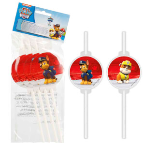 PAW Patrol Desenli Karton Pipet 4’lü 