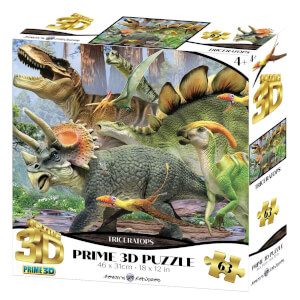 63 Parça 3D Puzzle: Triceratops