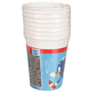 Sonic Speed Desenli Karton Bardak 8’li 200 ml