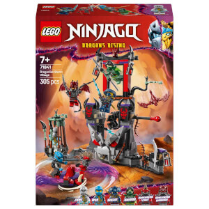 LEGO NINJAGO Ejderinsan Fırtına Köyü 71841 - 7 Yaş ve Üzeri Çocuklar için Savaş Arenası, 6 Ninja Minifigürü ve Topaç İçeren Yaratıcı Oyuncak Yapım Seti (305 Parça)