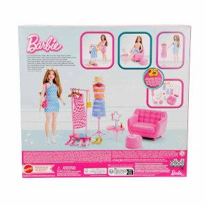 Barbie'nin Kıyafet ve Aksesuar Askısı Oyun Seti HPL78