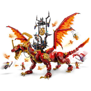 LEGO NINJAGO Hareket Kaynak Ejderhası 71822 – 12 Yaş ve Üzeri İçin 6 Minifigür İçeren Yaratıcı Oyuncak Yapım Seti (1716 Parça)