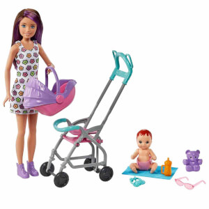 Barbie Skipper Bebek Bakıcılığı Bebek Arabalı Oyun Seti GXT34