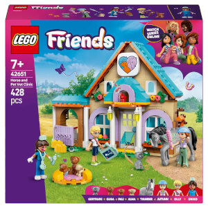 LEGO Friends At ve Evcil Hayvan Veteriner Kliniği 42651 - 7 Yaş ve Üzeri Çocuklar için Mini Bebek, At ve Köpek Minifigürü İçeren Yaratıcı Oyuncak Yapım Seti (428 Parça)