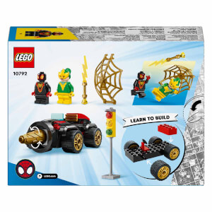 LEGO 4+ Döner Burgulu Araç 10792 - 4 Yaş ve Üzeri Çocuklar için Örümcek Adam Arabası, Miles Morales ve Electro Minifigürleri İçeren Yaratıcı Oyuncak Yapım Seti (58 Parça)