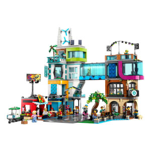 LEGO City Şehir Merkezi 60380 - 8 Yaş ve Üzeri Çocuklar için Çok Özellikli, Yeniden Düzenlenebilen, Modüler, Yaratıcı Oyuncak Yapım Seti (2010 Parça)