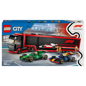 LEGO City RB20 ve AMR24 F1 Arabalı F1 Kamyonu 60445 - 8 Yaş ve Üzeri Çocuklar için Yarış Arabası İçeren Yaratıcı Oyuncak Yapım Seti (1086)