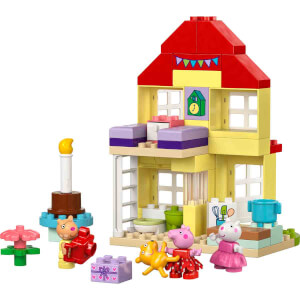 LEGO DUPLO Peppa Pig Doğum Günü Evi 10433 - 2 Yaş ve Üzeri Çocuklar için Peppa Pig Minifigürü İçeren Eğitici Oyuncak Yapım Seti (59 Parça)