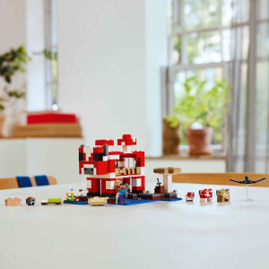 LEGO Minecraft Mooshroom Evi 21270 - 8 Yaş ve Üzeri Macera Oyunları Seven Çocuklar için Mantar Tarlaları İçeren Yaratıcı Oyuncak Yapım Seti (500 Parça)