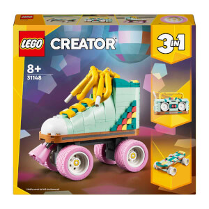 LEGO® Creator Retro Paten 31148 - 8 Yaş ve Üzeri Çocuklar için Mini Kaykay ve Kasetçalar Model Seçenekleri İçeren 3'ü 1 Arada Yaratıcı Oyuncak Yapım Seti (342 Parça)