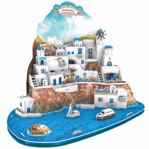 129 Parça 3D Puzzle: Santorini Adası Yunanistan