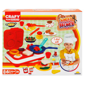 Crafy Pazar Kahvaltısı Oyun Hamuru Seti 300 g 23 Parça