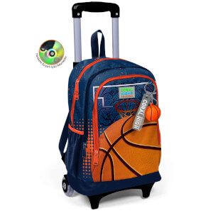 Coral High Basketbol Topu Desenli Işıklı Tekerlekli Çekçekli Okul Çantası 23966