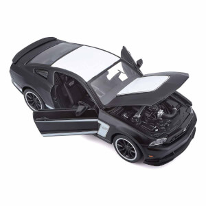 1:24 Ford Mustang Boss 302 Matte Black Model Araba