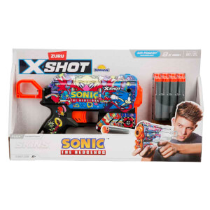 X-Shot Skins Flux Sonic The Hedgehog 8 Mermili Sünger Dart Atan Silah 21 cm