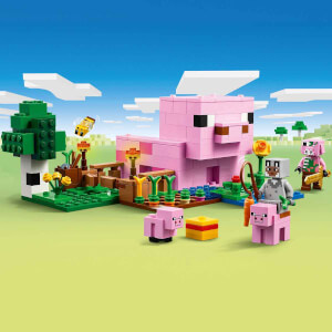 LEGO Minecraft Yavru Domuz Evi 21268 - 7 Yaş ve Üzeri Macera Oyunları Seven Çocuklar için Yaratıcı Oyuncak Yapım Seti (238 Parça)