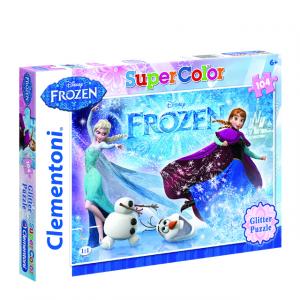 104 Parça Puzzle : Frozen Glitter