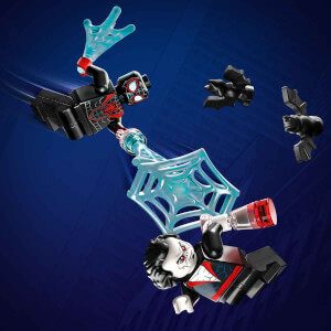 LEGO® Marvel Miles Morales Morbius’a Karşı 76244 - 7 Yaş ve Üzeri için Minifigür ve Araba İçeren Örümcek Adamlı Oyuncak Yapım Seti (220 Parça)