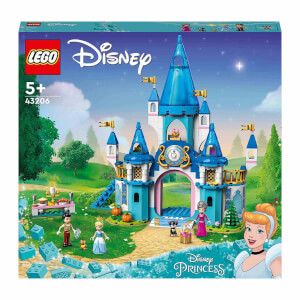 LEGO® ǀ Disney Princess Sindirella ve Yakışıklı Prens’in Şatosu 43206 - 5 Yaş ve Üzeri Hayal Gücü Geniş Çocuklar için Oyuncak Yapım Seti (365 Parça)