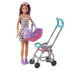 Barbie Skipper Bebek Bakıcılığı Bebek Arabalı Oyun Seti GXT34