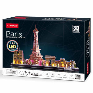 115 Parça 3D Puzzle: Paris Led Işıklı