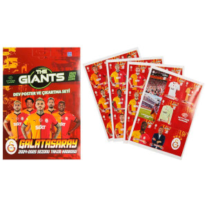 Galatasaray The Giants 2024-25 Sezonu Dev Poster ve Çıkartma Seti 