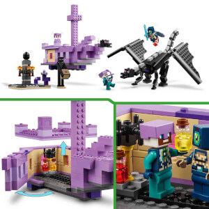 LEGO Minecraft Ender Ejderhası ve End Gemisi 21264 - 8 Yaş ve Üzeri Macera Oyunları Seven Çocuklar İçin Minecraft Video Oyununa Dayalı Yaratıcı Oyuncak Yapım Seti (657 Parça)