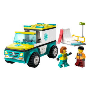 LEGO® City Acil Ambulansı ve Snowboardcu 60403 - 4 Yaş ve Üzeri İçin Minifigür İçeren Yaratıcı Oyuncak Yapım Seti (79 Parça)