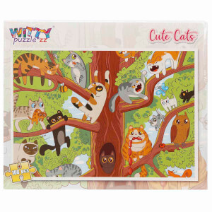 100 Parça Puzzle: Ağaçtaki Kediler