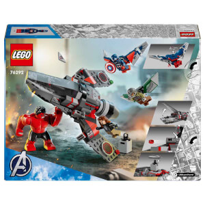 LEGO Marvel Kaptan Amerika ile Red Hulk Savaşı 76292 - 7 Yaş ve Üzeri Süper Kahraman Seven Çocuklar için İnşa Edilebilen Süper Kahraman Jeti İçeren Yaratıcı Oyuncak Yapım Seti (223 Parça)