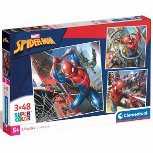 3 x 48 Parça Supercolor Puzzle: Spiderman 