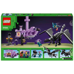 LEGO Minecraft Ender Ejderhası ve End Gemisi 21264 - 8 Yaş ve Üzeri Macera Oyunları Seven Çocuklar İçin Minecraft Video Oyununa Dayalı Yaratıcı Oyuncak Yapım Seti (657 Parça)