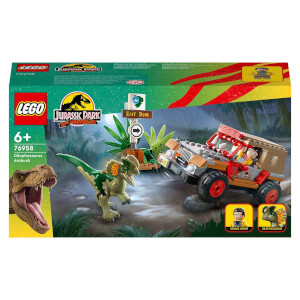 LEGO® Jurassic Park Dilophosaurus Pususu 76958 - 6 Yaş ve Üzeri Çocuklar için Yaratıcı Oyuncak Dinozor Yapım Seti (211 Parça)