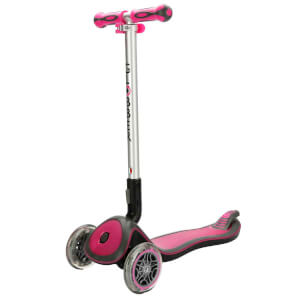 Globber Elite Deluxe 3 Tekerlekli Katlanabilir Işıklı Pembe Scooter