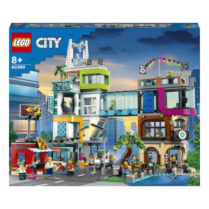 LEGO City Şehir Merkezi 60380 - 8 Yaş ve Üzeri Çocuklar için Çok Özellikli, Yeniden Düzenlenebilen, Modüler, Yaratıcı Oyuncak Yapım Seti (2010 Parça)