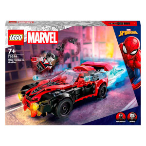 LEGO® Marvel Miles Morales Morbius’a Karşı 76244 - 7 Yaş ve Üzeri için Minifigür ve Araba İçeren Örümcek Adamlı Oyuncak Yapım Seti (220 Parça)