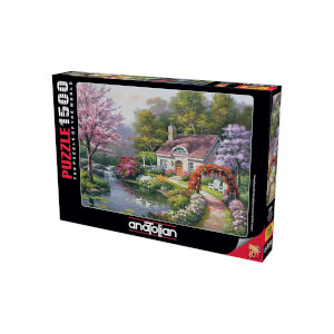 1500 Parça Puzzle : Çiçekli Ev