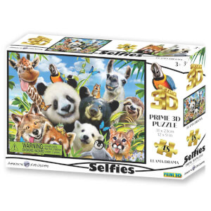 48 Parça 3D Puzzle: Hayvanlar Alemi Selfie