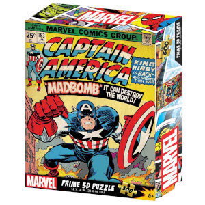 Prime 3D 300 Parça 3D Puzzle: Marvel Comics Captain America