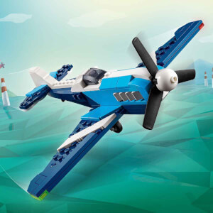 LEGO Creator 3’ü 1 Arada Uçak: Yarış Uçağı 31160 - 7 Yaş ve Üzeri Çocuklar için Jet veya Helikoptere Dönüşebilen Yaratıcı Oyuncak Yapım Seti (178 Parça)