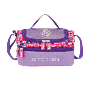 U.S. Polo Desenli Mor Beslenme Çantası PLBSC24164