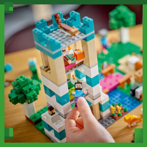  LEGO Minecraft Çalışma Kutusu 4.0 21249 - 8 Yaş ve Üzeri Macera Oyunları Seven Çocuklar için Kale İçeren Özel Yapım Yaratıcı Oyuncak Yapım Seti (605 Parça)