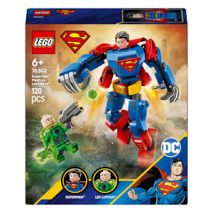LEGO DC Superman Robotu, Lex Luthor’a Karşı 76302 - 6 Yaş ve Üzeri Süper Kahraman Sevenler için Yaratıcı Oyuncak Yapım Seti (120 Parça)
