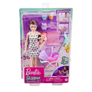 Barbie Skipper Bebek Bakıcılığı Bebek Arabalı Oyun Seti GXT34