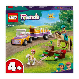 LEGO® Friends At ve Midilli Römorku 42634 - 4 Yaş ve Üzeri Çocuklar için Liann ve Zoya Minifigürü İçeren Yaratıcı Oyuncak Yapım Seti (105 Parça)