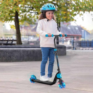 Evo 2 Tekerlekli Katlanabilir Light Speed Işıklı Mavi Scooter 