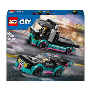 LEGO® City Yarış Arabası ve Araba Taşıyıcı Kamyon 60406 - 6 Yaş ve Üzeri Çocuklar için Yaratıcı Oyuncak Yapım Seti (328 Parça)