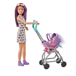 Barbie Skipper Bebek Bakıcılığı Bebek Arabalı Oyun Seti GXT34