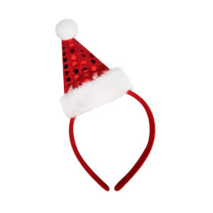 Yılbaşı Noel Baba Şapkalı Pullu Taç 